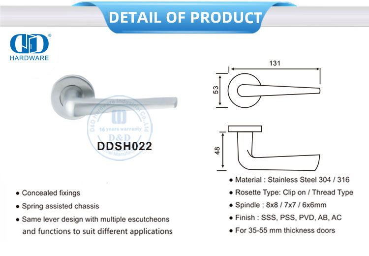 Commercial Usage Solid Handle Poignée solide à usage commercial