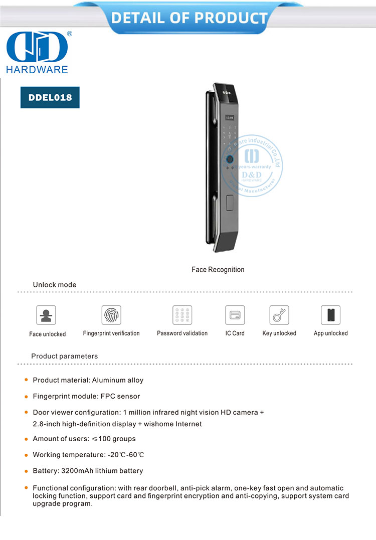 smart keypad door lock serrure de porte à clavier intelligent