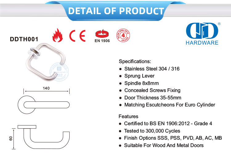 Hollow Lever Handle Poignée à levier creux