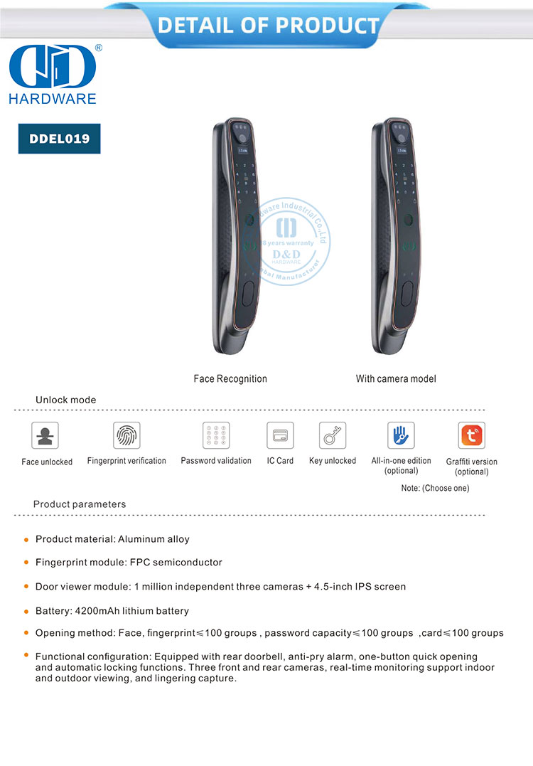 waterproof smart door lock serrure de porte intelligente étanche