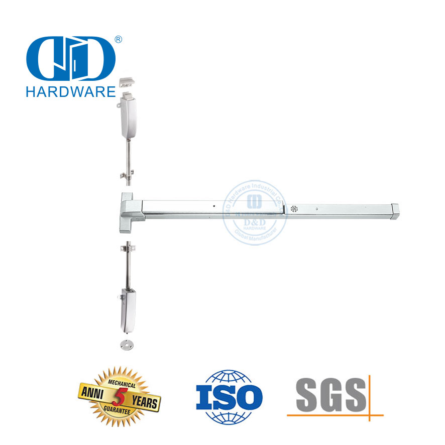 Accessoires de porte en acier inoxydable, type vertical, sortie de panique demi-longueur Hardware-DDPD030-SSS