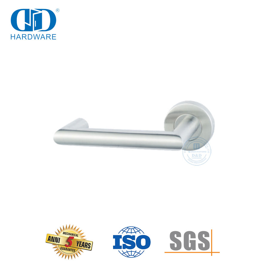 Ensemble de serrures à mortaise, accessoires de quincaillerie, poignée à levier double à angle droit-DDTH027-SSS