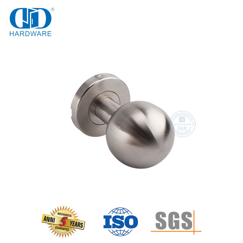 Poignée de levier ronde en forme de sphère en acier inoxydable pour porte de salle de bain-DDTH031-SSS