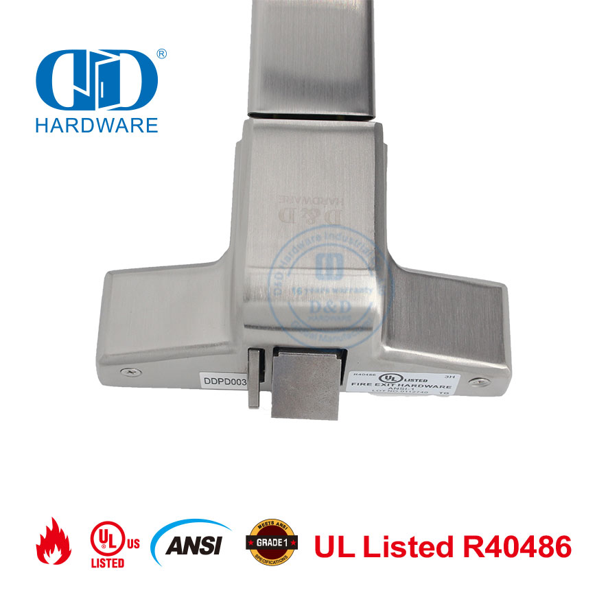 Dispositif de sortie de panique pour porte commerciale certifiée UL, barre de poussée anti-panique-DDPD003-SSS