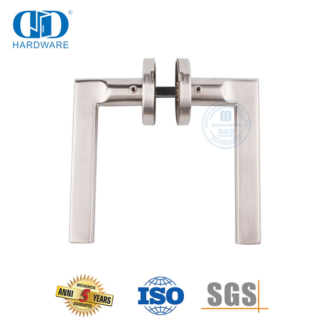 Accessoires de porte de style européen, poignée à levier solide pour porte en aluminium-DDSH023-SSS