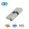 Cylindre à double serrure Euro à clé à fossettes en laiton massif de haute sécurité-DDLC023-70mm-SN