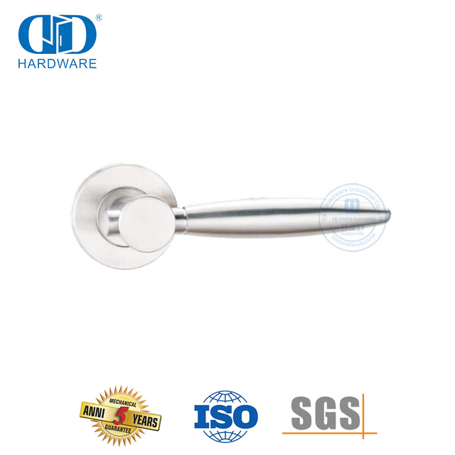 Accessoires de quincaillerie de porte en bois Poignée à levier fendu solide en acier inoxydable-DDSH042-SSS