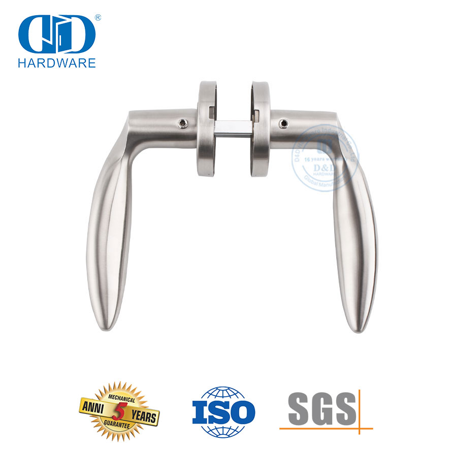Poignée de porte à levier circulaire solide en acier inoxydable de conception incurvée Classis-DDSH026-SSS