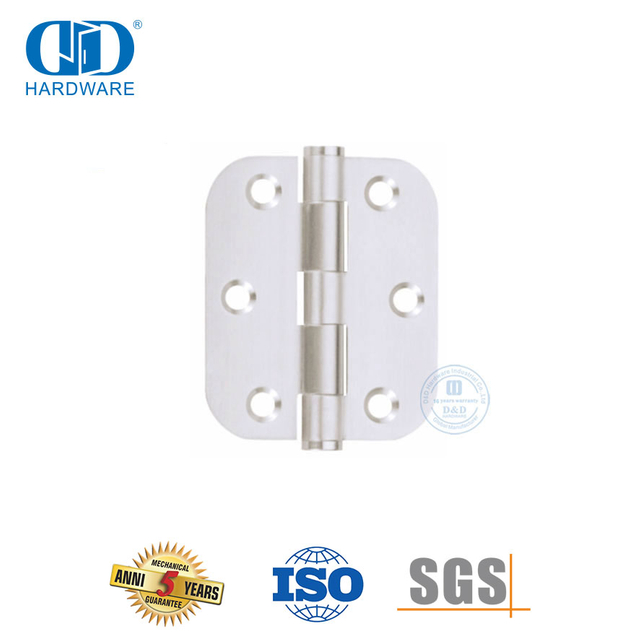 Charnière de porte à roulement dissimulé à pointe plate à coin rond en acier inoxydable-DDSS047