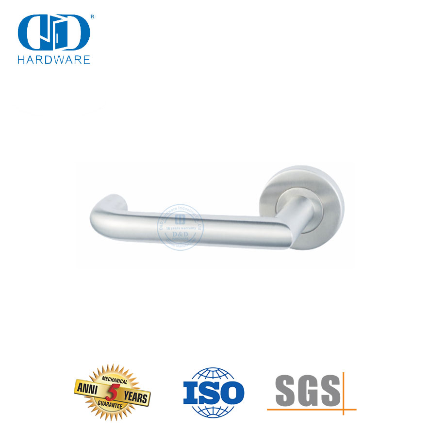 Ensemble de serrure à mortaise SUS 304, poignée de levier de porte avant pour bureau-DDTH018-SSS