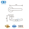 Poignée de porte de luxe en acier inoxydable sur rosace pour porte d'entrée-DDTH025-SSS
