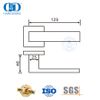 Poignée de porte avant à levier solide carré en acier inoxydable largement utilisée-DDSH057-SSS