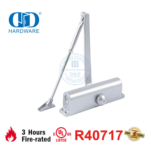 Ferme-porte résistant au feu, robuste, 80-120KG, 1250mm, homologué CE UL 10C, avec Check-DDDC040 arrière, offre spéciale