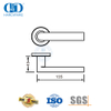 Poignée de porte à levier simple en acier inoxydable 304 sur rosace ronde-DDTH043-SSS