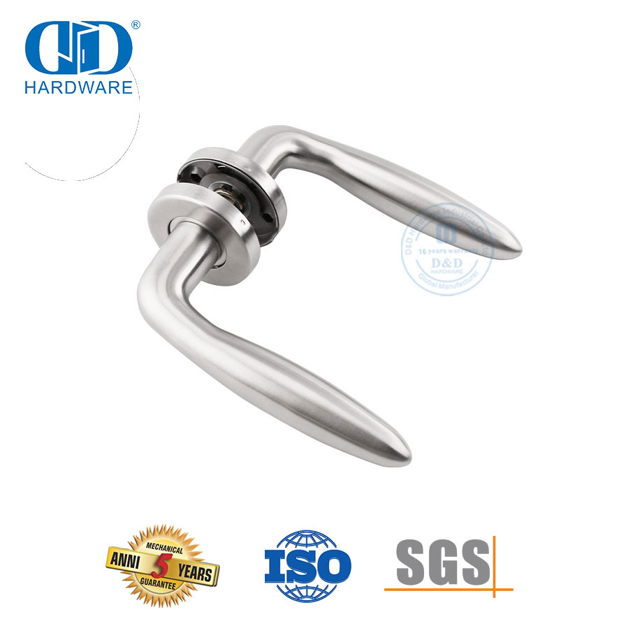 Quincaillerie de porte de luxe pour intérieur de villa européenne, poignée à levier solide en acier inoxydable-DDSH024-SSS