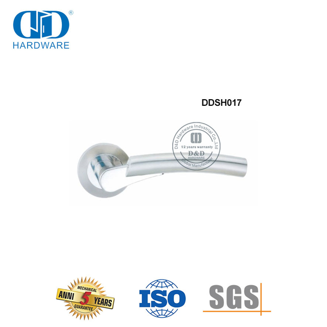 Poignée de porte interne en acier inoxydable 304, haute qualité, nouveau Type de levier, Tube-DDSH017-SSS