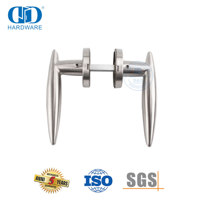 Poignée de levier de matériel de serrure à mortaise en acier inoxydable solide moderne pour Hotels-DDSH021-SSS