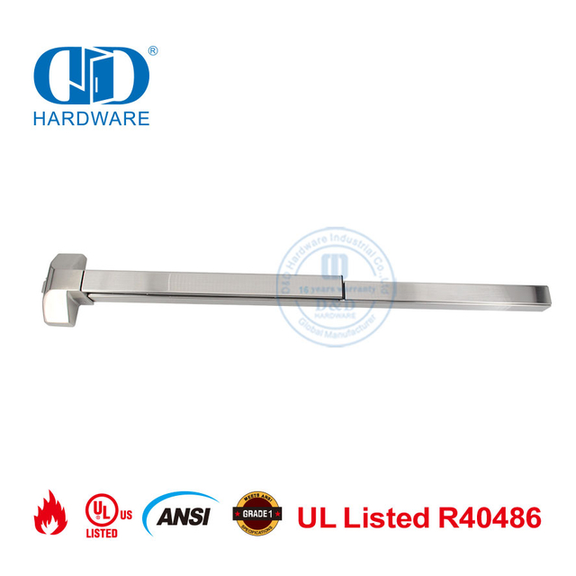 Dispositif de sortie de jante de barre tactile d'accessoires de porte coupe-feu UL10C homologué UL-DDPD023-SSS