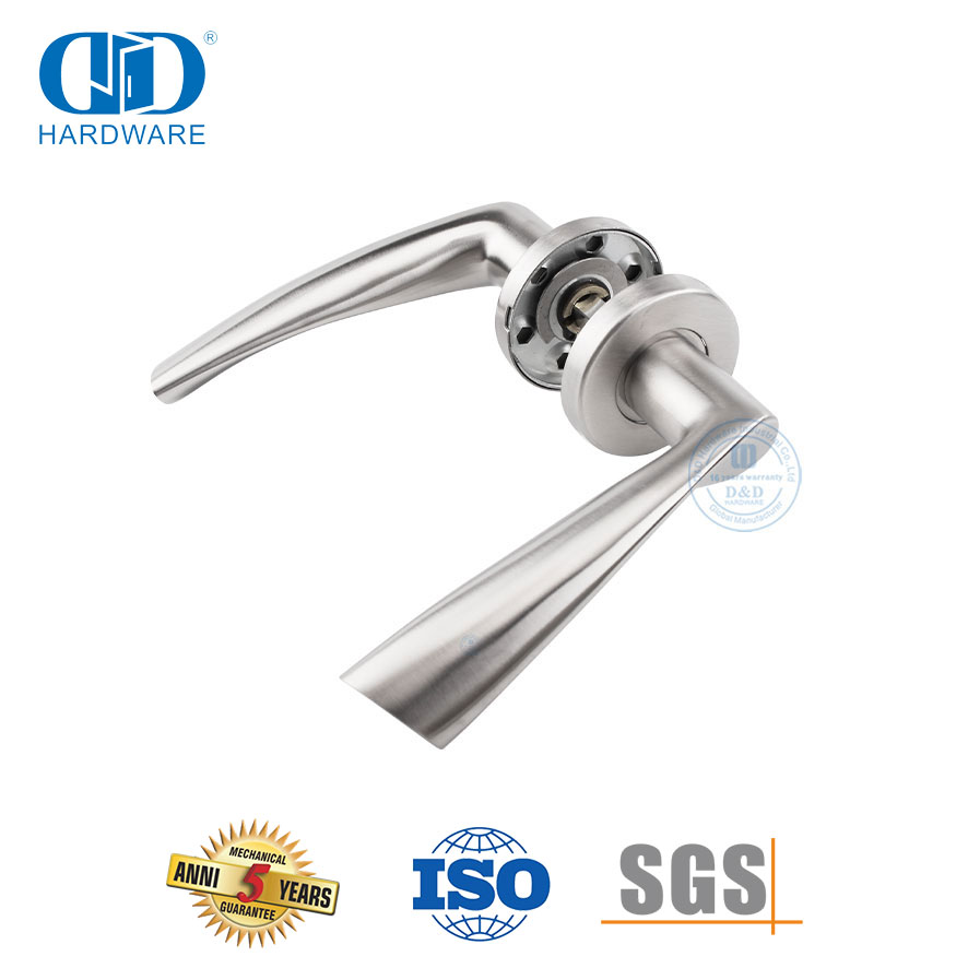 Poignée de porte à levier solide de type profilé SUS 304 pour porte en métal-DDSH002-SSS