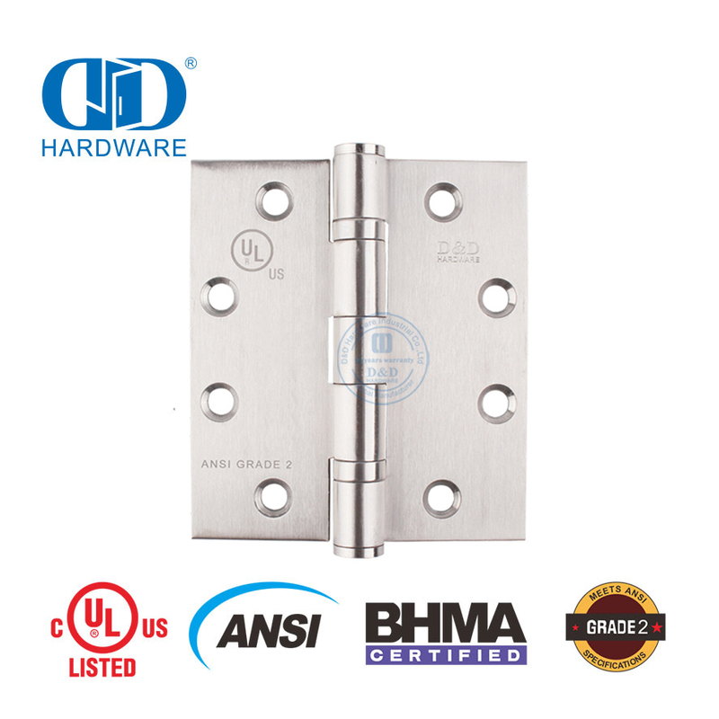 Charnière de porte extérieure coupe-feu BHMA ANSI Grade 2 pour bâtiment commercial-DDSS001-ANSI-2-4,5x4x3,4 mm