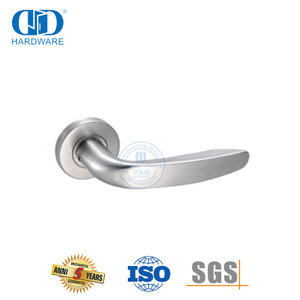 Poignée de levier de porte creuse à coin rond en forme de L SUS 304-DDTH038-SSS