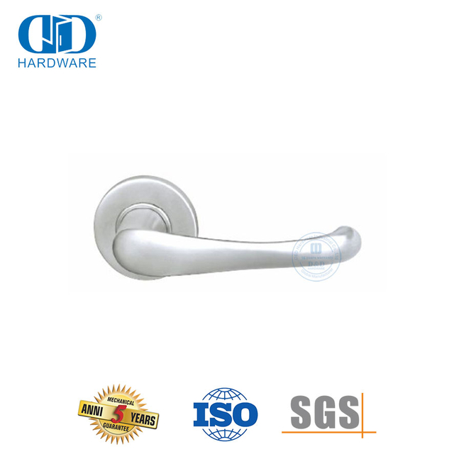 Quincaillerie de porte externe d'entrée d'hôtel, poignée à levier solide en acier inoxydable-DDSH005-SSS