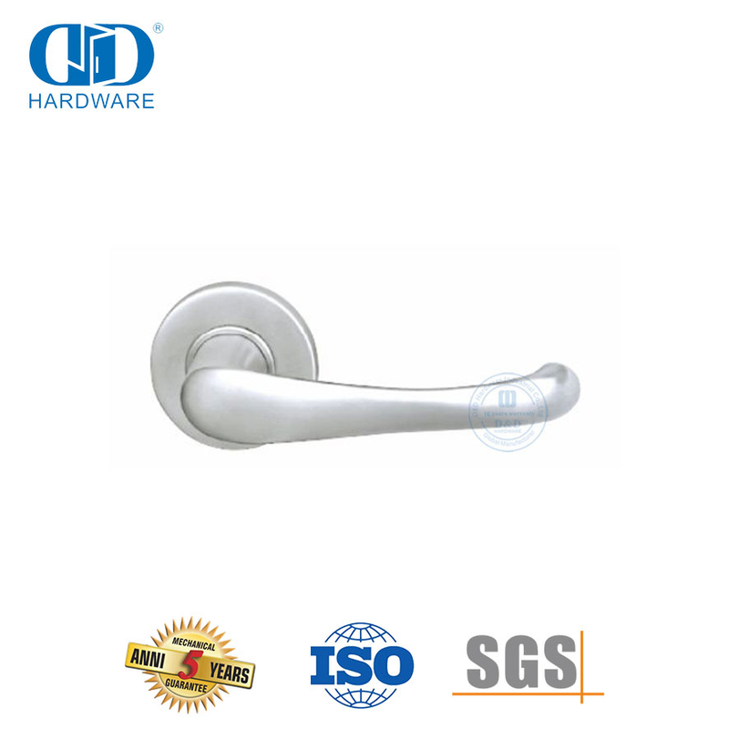 Quincaillerie de porte externe d'entrée d'hôtel, poignée à levier solide en acier inoxydable-DDSH005-SSS