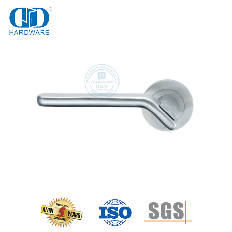 Accessoires de porte d'entrée européenne, poignées de porte à levier solide en acier inoxydable 304-DDSH040-SSS