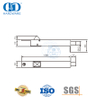 Boulon de porte affleurant de type automatique latéral en acier inoxydable satiné-DDDB023-SSS