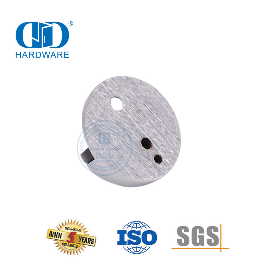 Support d'arrêt de porte demi-dôme hémisphère anti-collision en chrome satiné-DDDS004-SC
