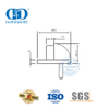 Fixation de porte en chrome satiné, support d'arrêt de porte pour bâtiment commercial-DDDS005-SC