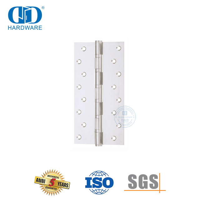 Charnière de 8 pouces à six roulements à billes en acier inoxydable pour porte robuste-DDSS054