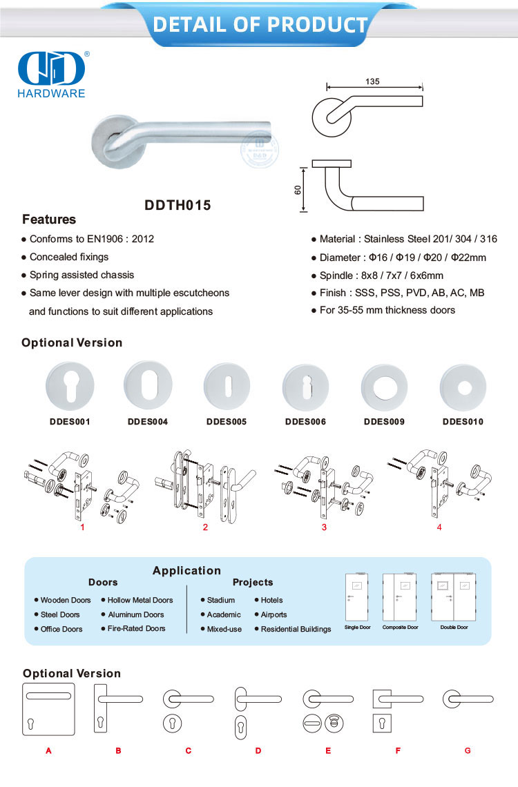 Poign&eacute;e de porte de conception moderne
