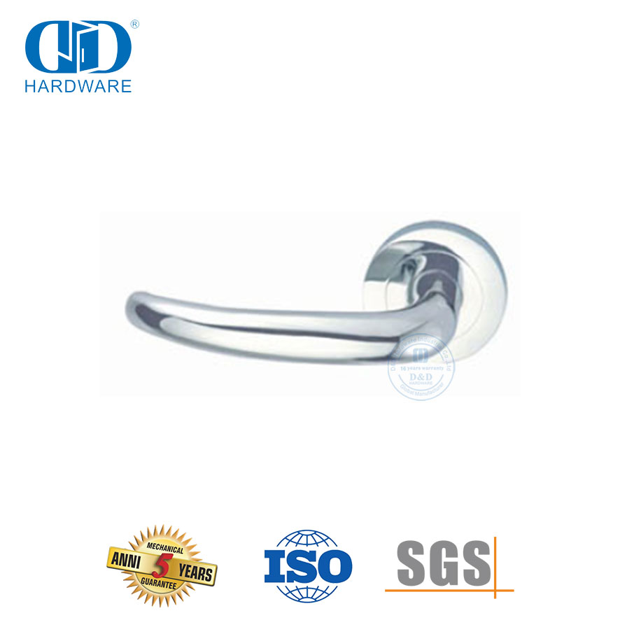 Poignée à levier en acier inoxydable Poignée de porte d'entrée à tube creux-DDTH033-SSS