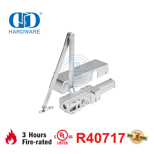 Ferme-porte coupe-feu robuste à deux vitesses réglables, certification homologuée ANSI UL10C-DDDC044