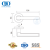 Accessoires de porte de style européen, poignée à levier solide pour porte en aluminium-DDSH023-SSS