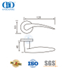 Levier de porte d'entrée principale de style moderne en acier inoxydable, poignée solide-DDSH015-SSS