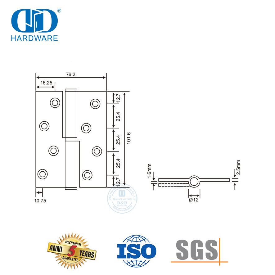 Bon prix et haute sécurité, charnière de levage en acier inoxydable largement utilisée-DDSS022