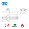 Ferme-porte à réglage à ressort, résistant au feu, ferme-porte en alliage d'aluminium CE EN1154-DDDC014