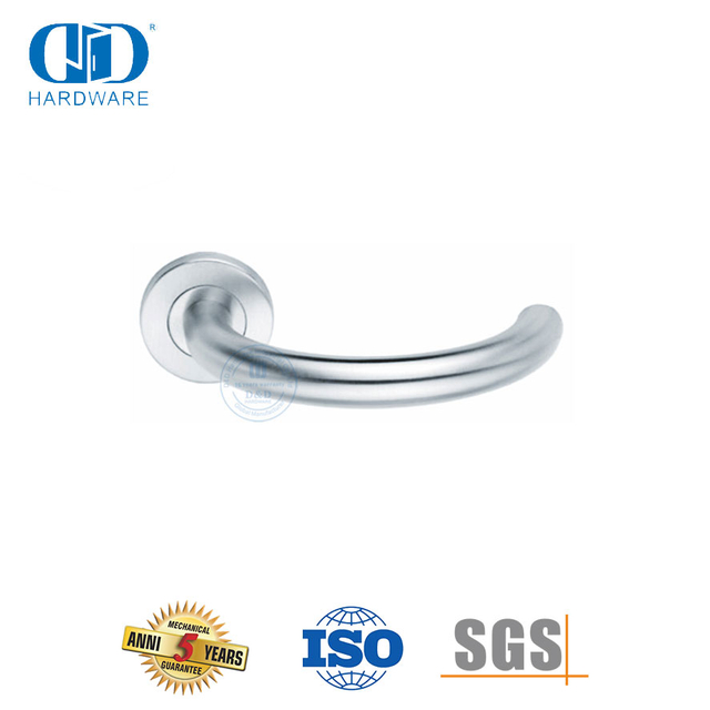 Poignées à levier tubulaires de quincaillerie de porte de passage de haute qualité en acier inoxydable-DDTH014-SSS