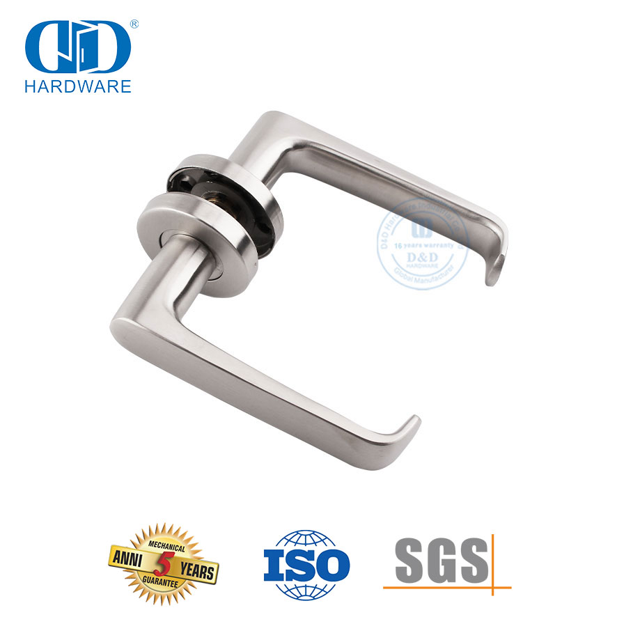 Quincaillerie de porte de passage haut de gamme de style moderne, poignées à levier solides-DDSH036-SSS