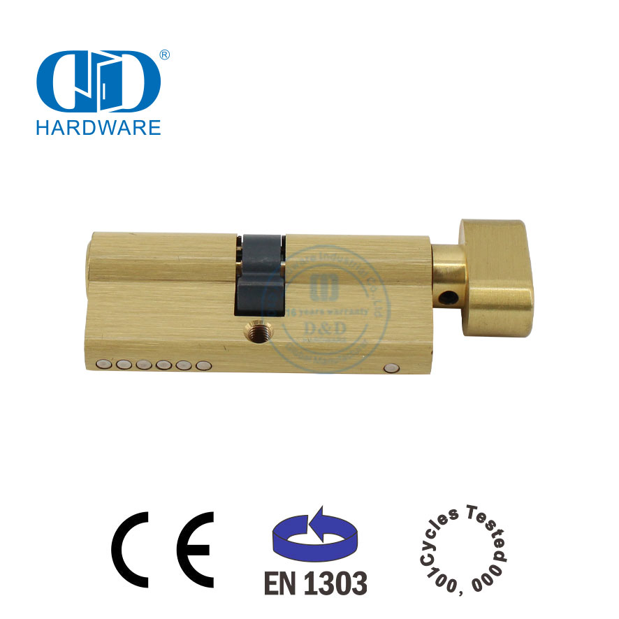 Cylindre de clé de bouton de quincaillerie de porte en bois avec certification EN 1303-DDLC004-70mm-SB