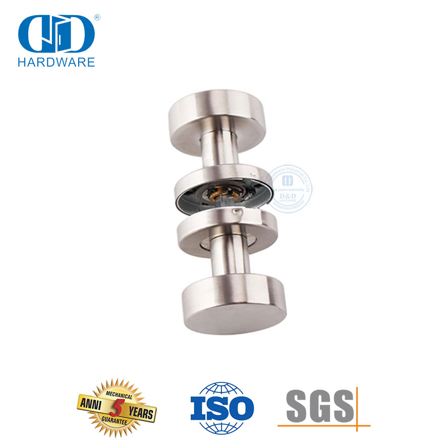 Poignée de levier de porte de type bouton sans clé pour porte de chambre à coucher-DDTH029-SSS