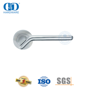 Accessoires de porte d'entrée européenne, poignées de porte à levier solide en acier inoxydable 304-DDSH040-SSS