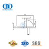 Support d'arrêt de porte demi-dôme hémisphère anti-collision en chrome satiné-DDDS004-SC