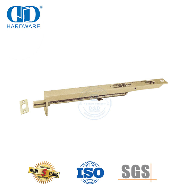 Boulon affleurant de raccord de porte en laiton de haute qualité pour porte en bois-DDDB003-SB