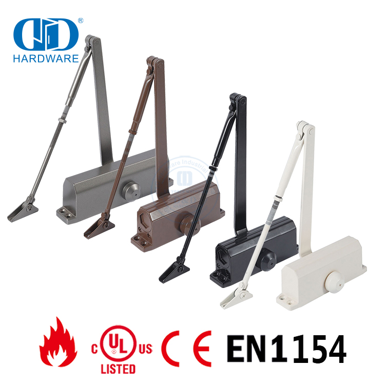 Fabrication chinoise UL coupe-feu en aluminium bras parallèle hydraulique aérien automatique en métal porte en acier Closer-DDDC059