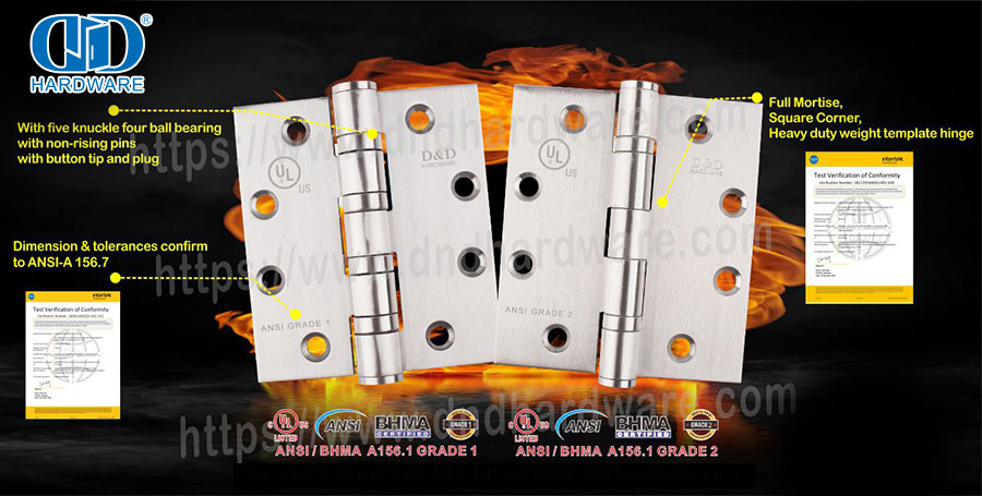SS304 Hinge de porte