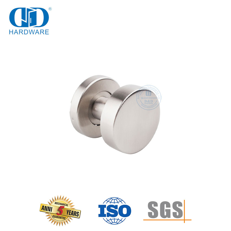 Poignée de levier de porte de type bouton sans clé pour porte de chambre à coucher-DDTH029-SSS