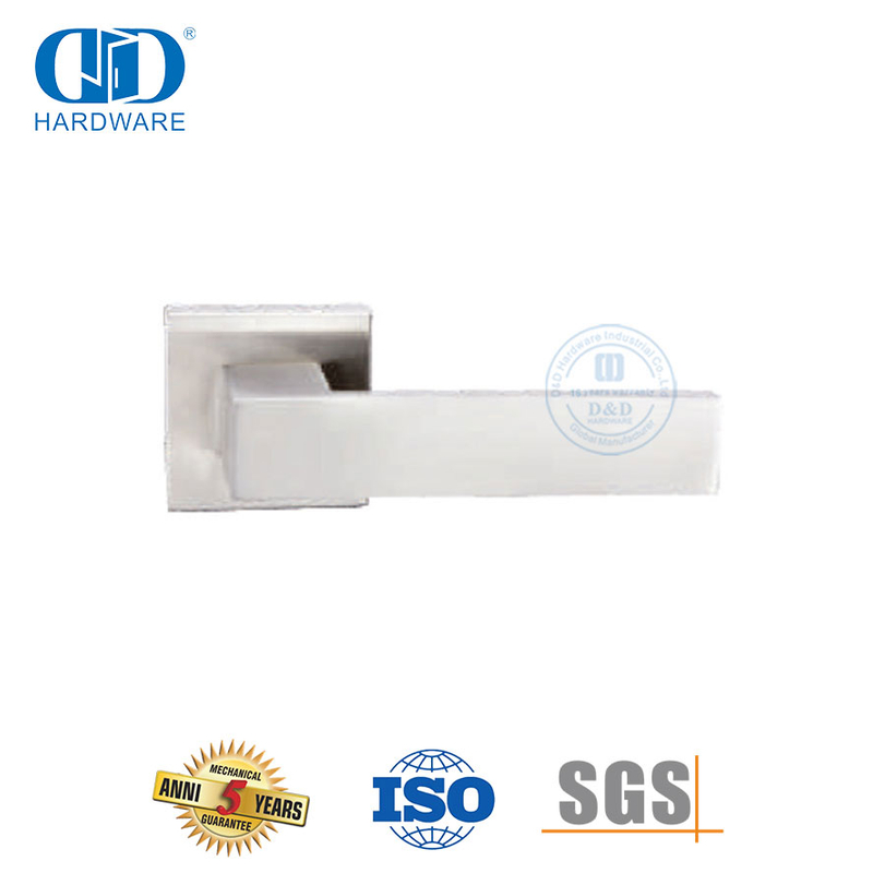 Poignée de porte avant à levier solide carré en acier inoxydable largement utilisée-DDSH057-SSS